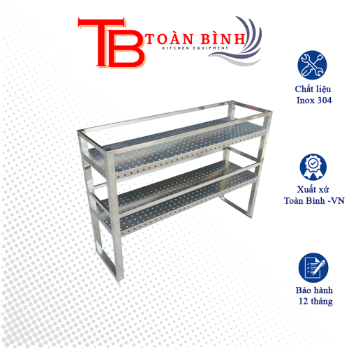 kệ inox 2 tầng đục lỗ cnc