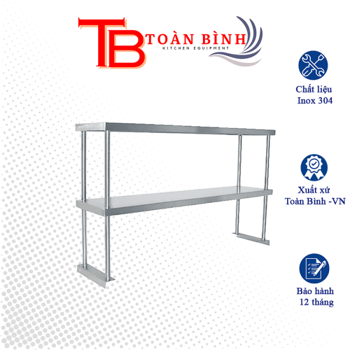 Kệ inox 2 tầng trên bàn