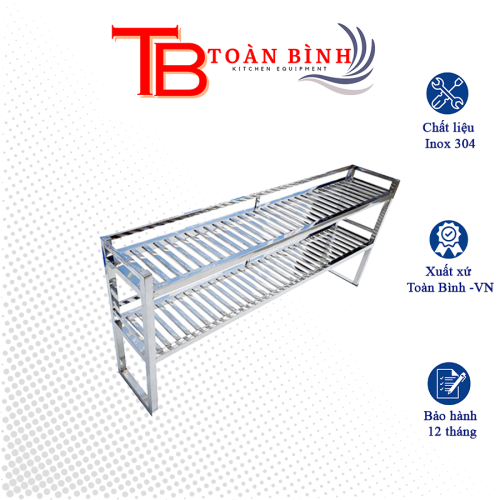 KỆ SONG INOX 2 TẦNG TRÊN CHẬU