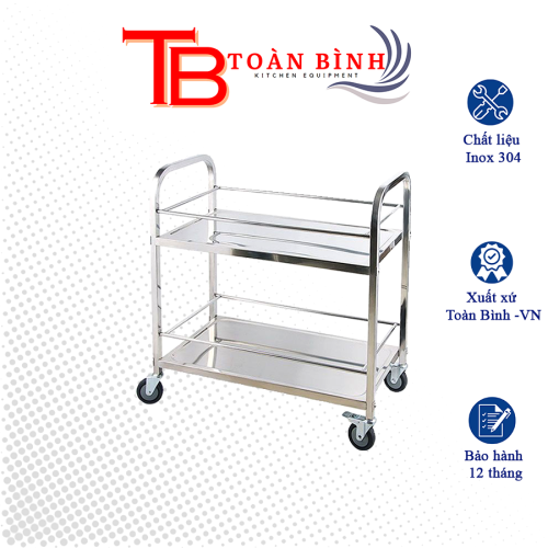 XE ĐẨY INOX 2 TẦNG